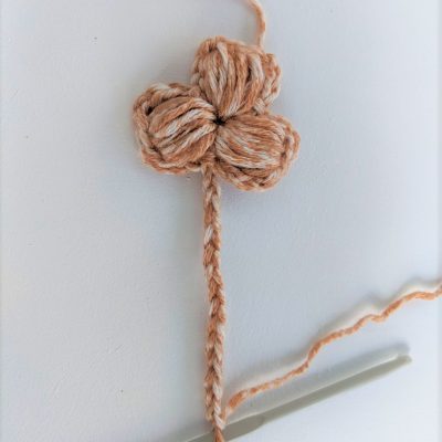 crochet brown flower