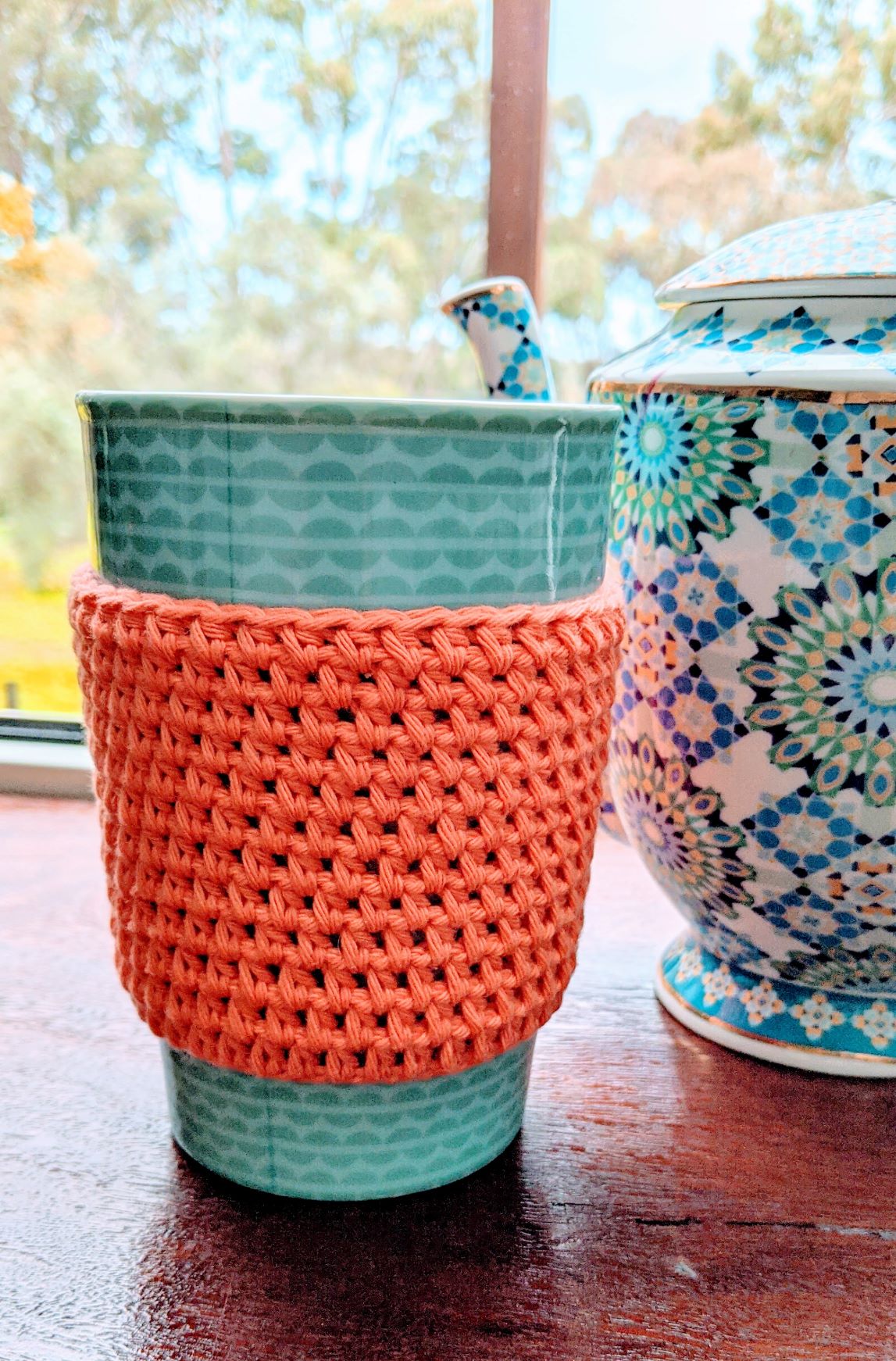 Crochet Simple Cup Cozy - My Crochet Space