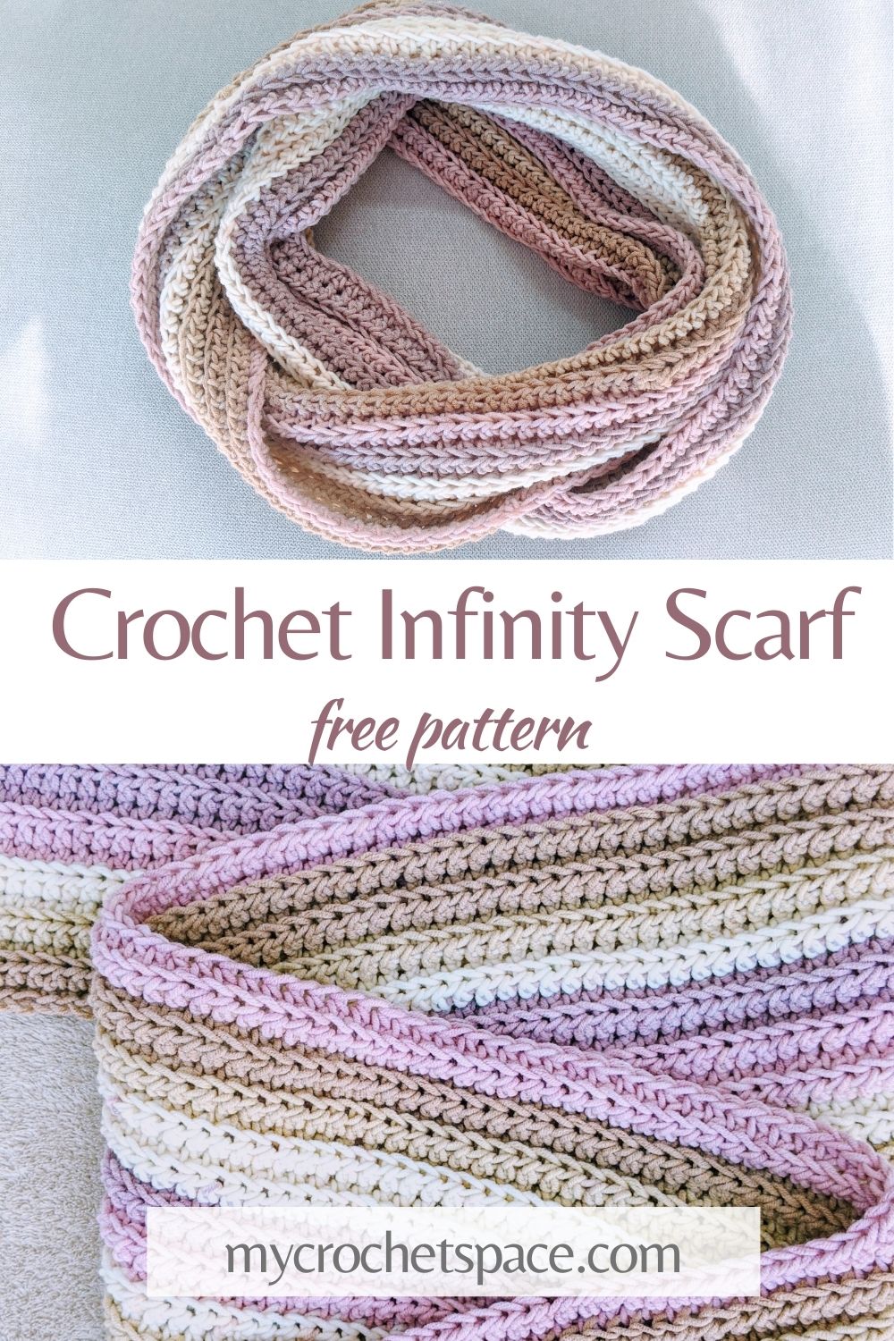 Crochet Knit-Look Infinity Scarf | My Crochet Space