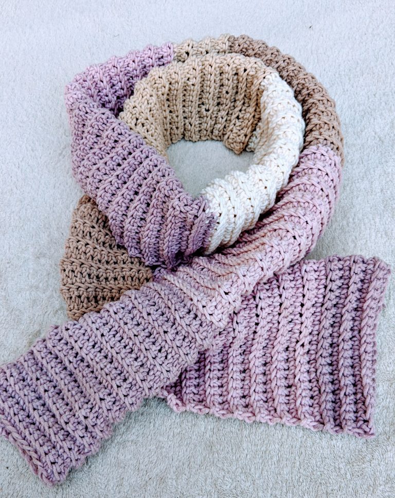 Crochet Ribbed Scarf