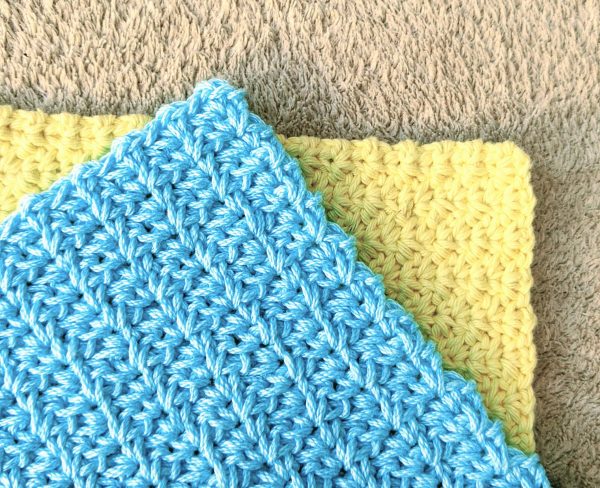 Crochet spider stitch potholders