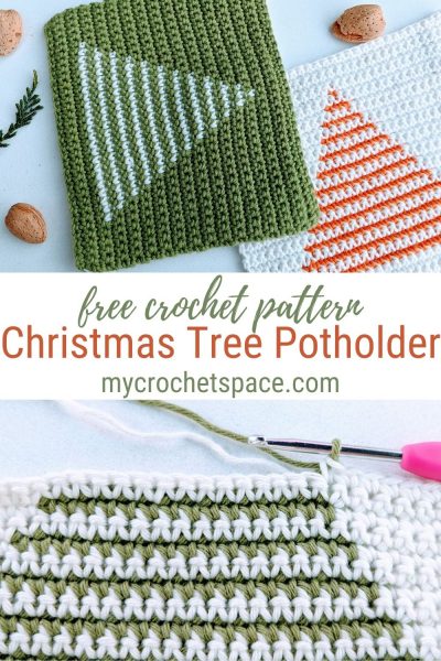 Crochet Bobble Tree Pot-Holder