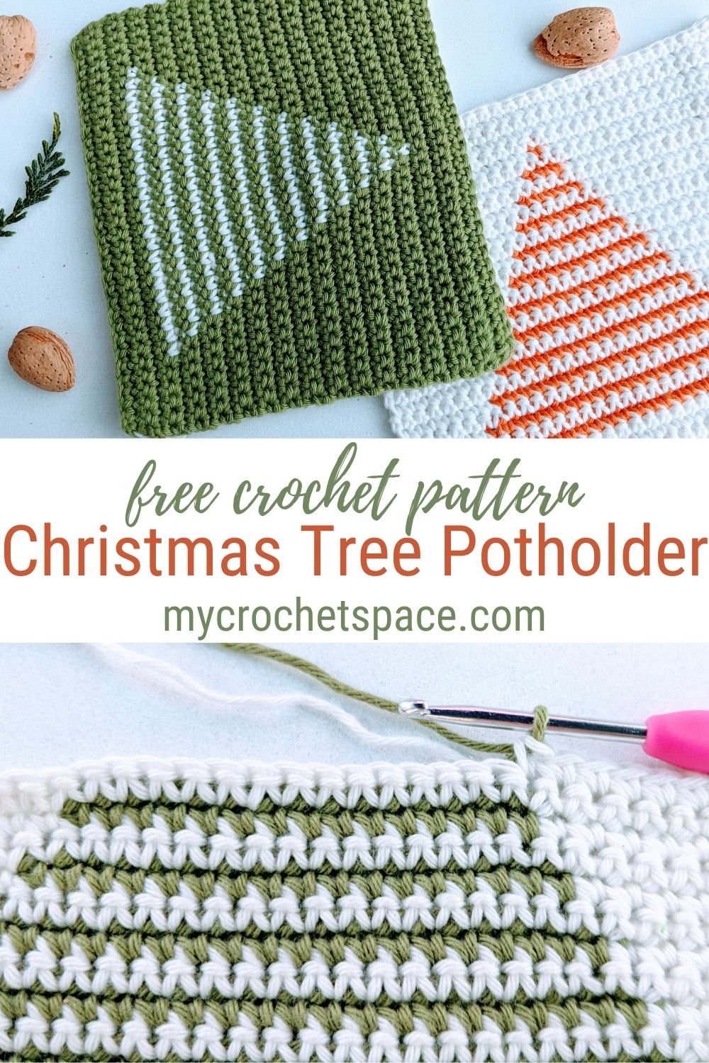 Crochet Christmas Tree Potholder My Crochet Space