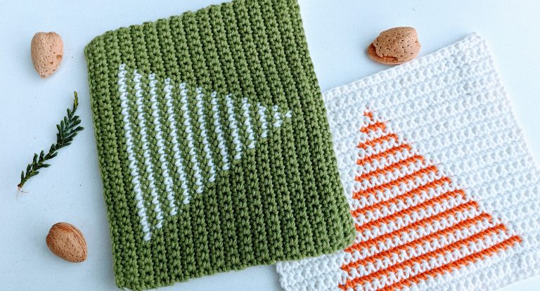 crochet christmas tree potholders