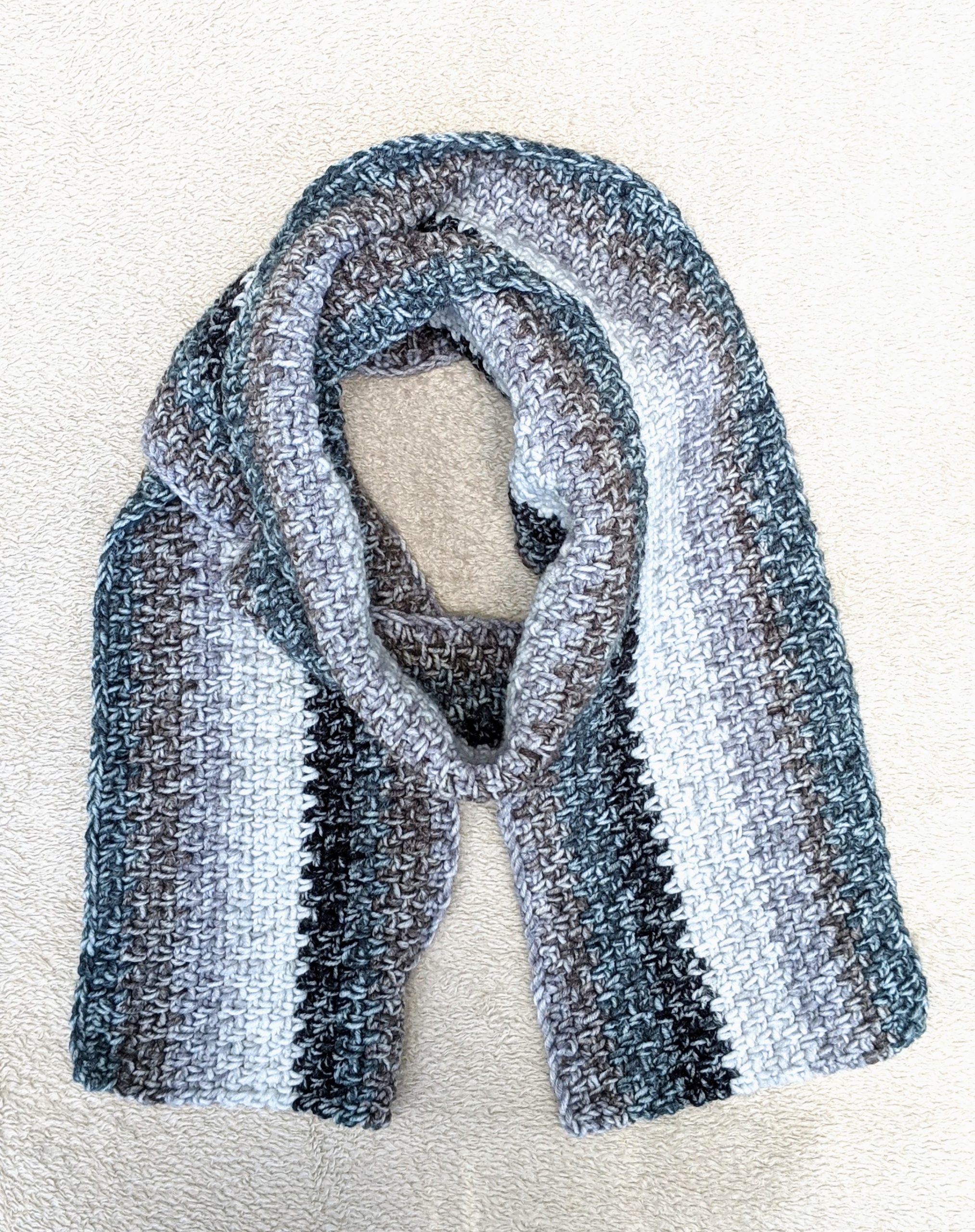 Easy Shawl Crochet Pattern, Beginner Shawl Made with Mandala Ombre