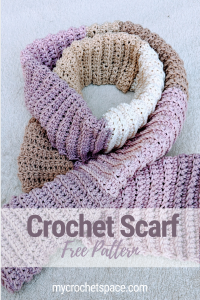Crochet Ribbed Scarf - My Crochet Space