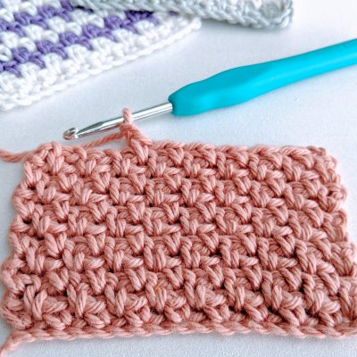 Moss stitch crochet example