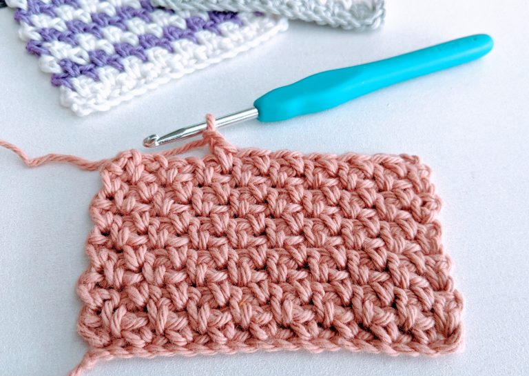 Moss stitch crochet example