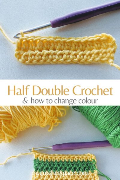 half double crochet pin
