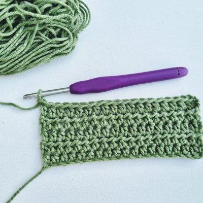 half double crochet example