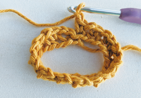 moss stitch crochet tutorial in the round