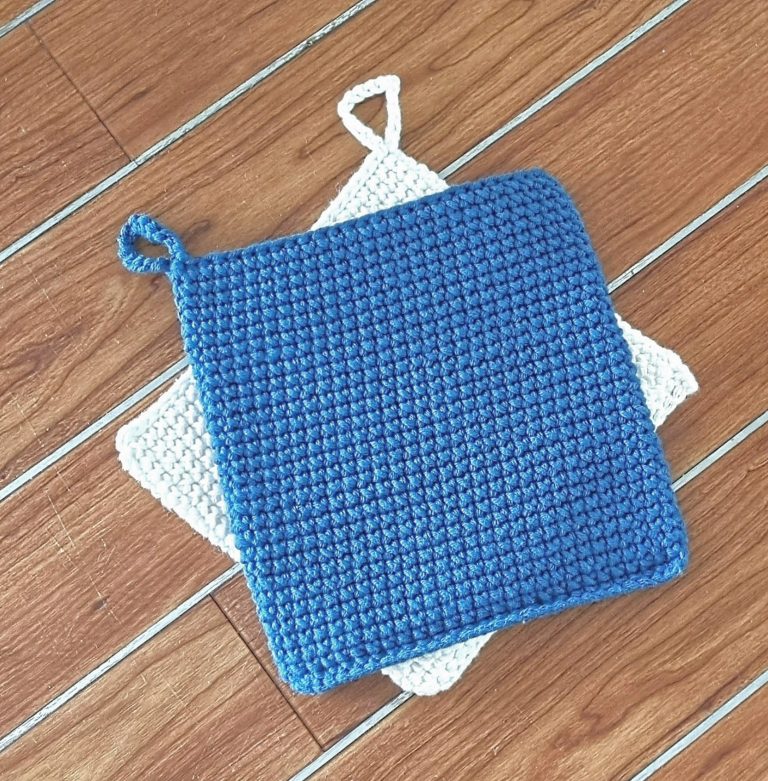 Single Crochet Cross Stitch – Potholder Pattern