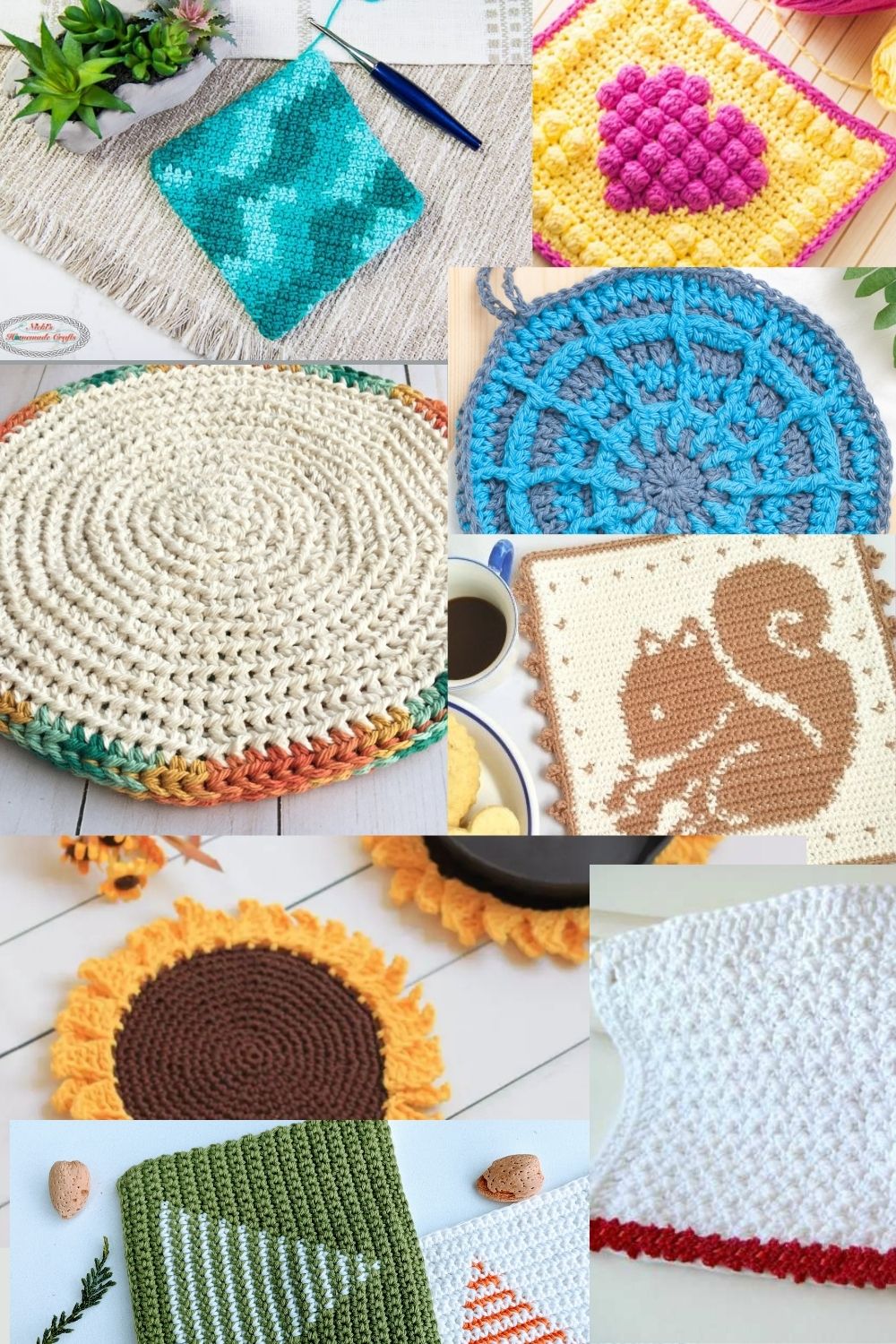 Granny Square Patterns - Farmhouse Pot Holder Crochet Pattern