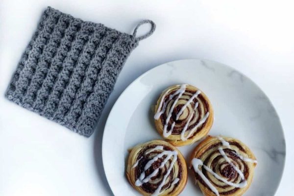 waffle crochet potholder