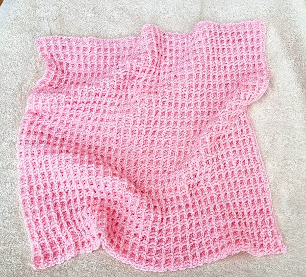 pink crochet baby blanket