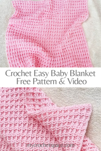 Double Waffle Crochet Baby Blanket - My Crochet Space