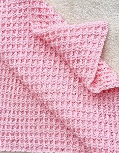 Double Waffle Crochet Baby Blanket - My Crochet Space