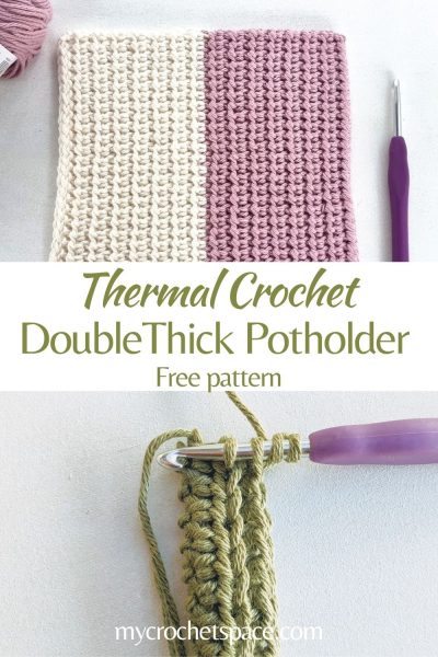 PATTERN for Tunisian Crochet Pot Holder Dishcloth in Ocean Stitch