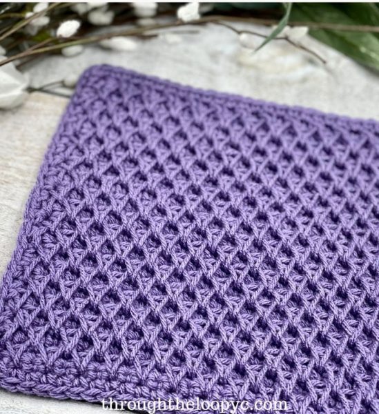 purple crochet cloth