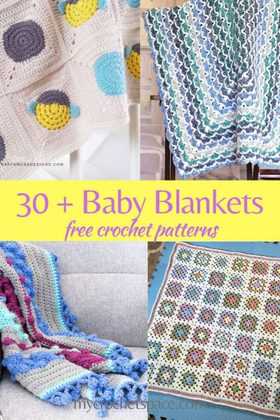 Handmade Intricately Detailed Crocheted Baby Blankets Medium to Large