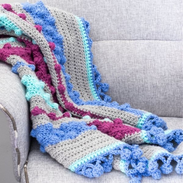 Ombre Yarn Crochet Baby Blanket - Crafting Each Day
