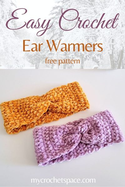 How To Crochet the Winter Landscape Ear Warmers 