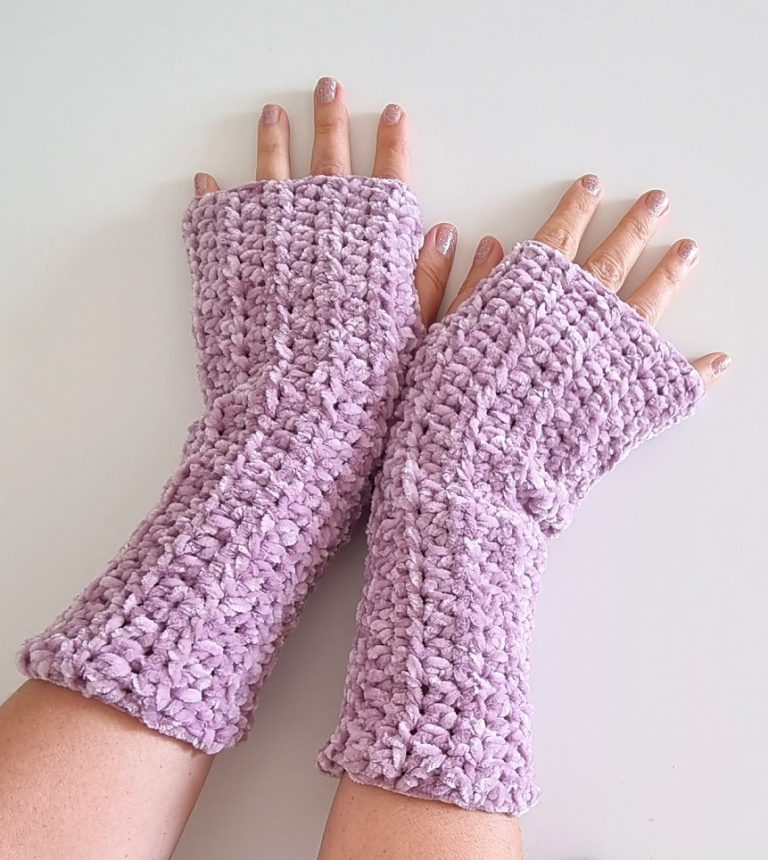 Basic Crochet Fingerless Gloves – Easy Crochet Pattern