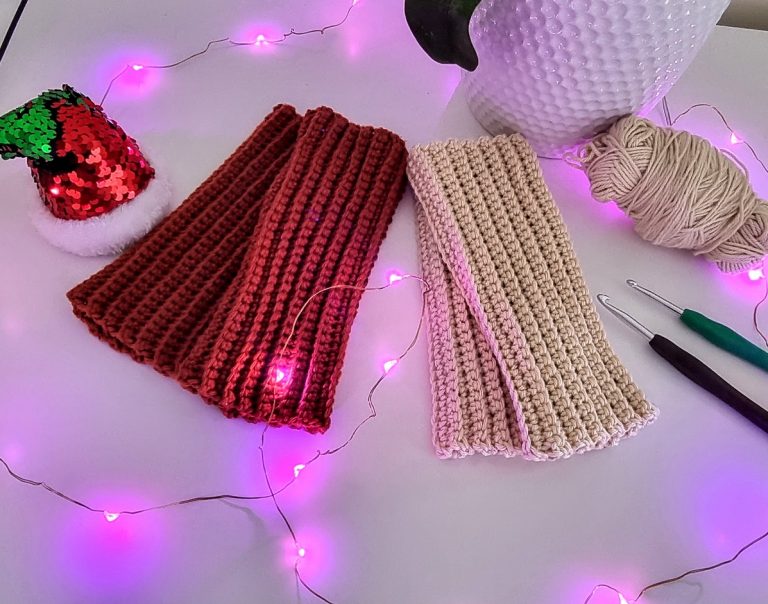 Ridged Crochet Fingerless Gloves