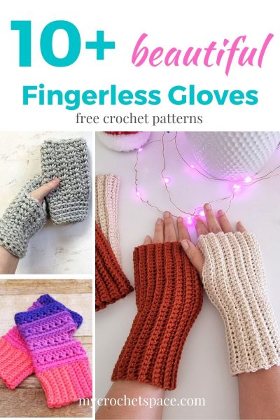 Jersey Mitts Fingerless Gloves Free Crochet Pattern - CrochetKim™