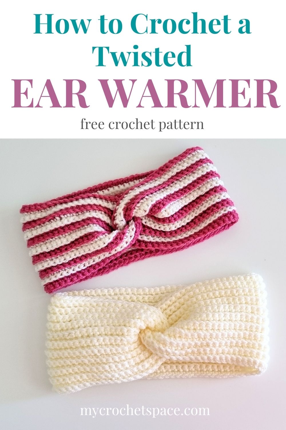 Crochet Twisted Headband free modern crochet pattern!