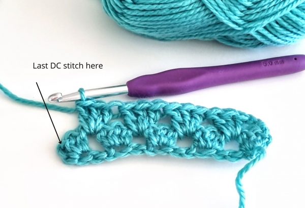 granny stitch row 2