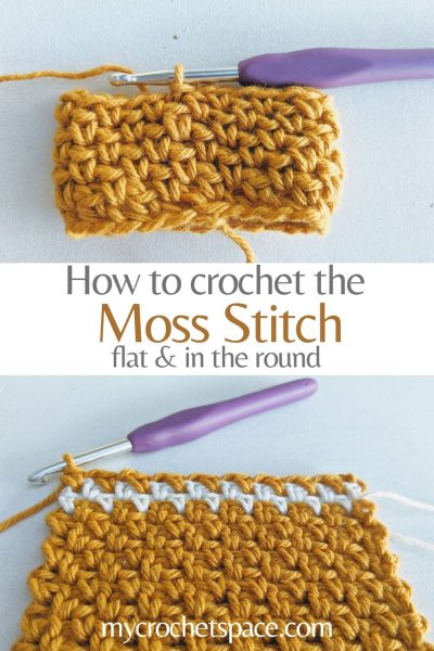 moss stitch crochet pinterest pin