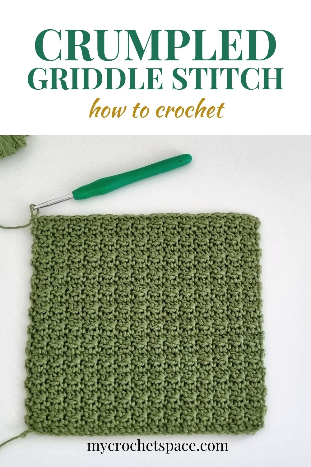How to Crochet the Crumpled Griddle Stitch My Crochet Space