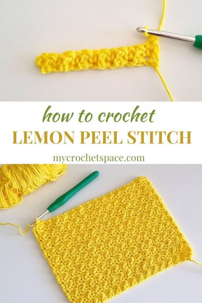 Crochet Lemon Peel Stitch Tutorial with Katie - The Unraveled Mitten