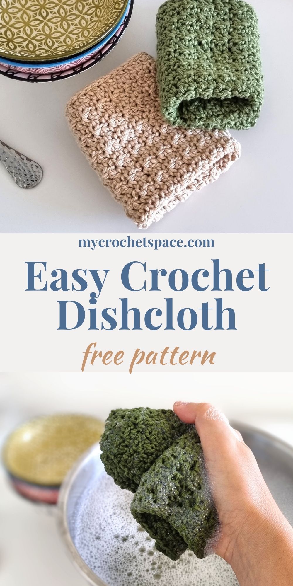 Easy Crochet Dishcloth Pattern My Crochet Space