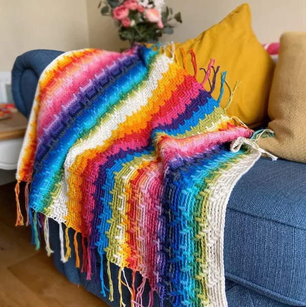 mosaic crochet blanket