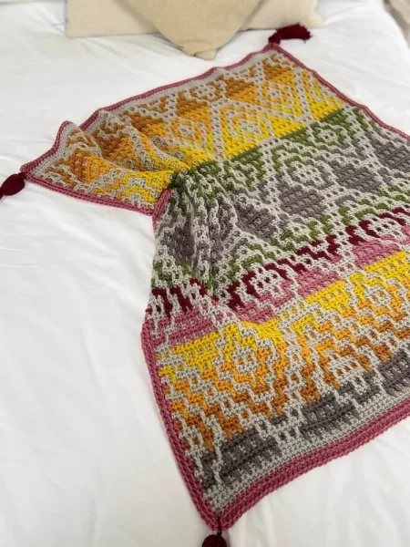 mosaic crochet blanket
