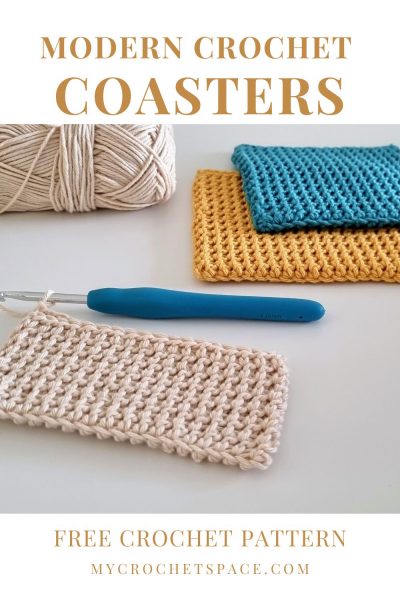 Modern Square Crochet Coasters My Crochet Space