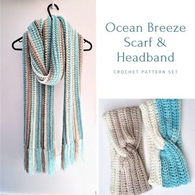 Ocean Breeze Crochet Headband - My Crochet Space