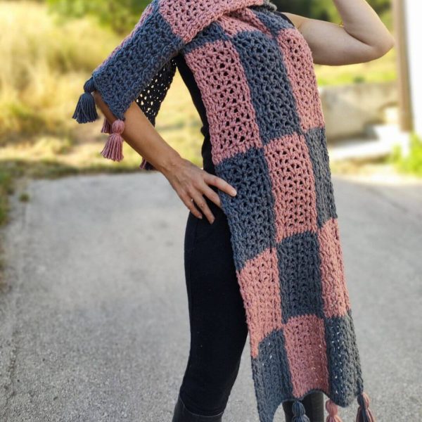 Sandstone Neck Scarf - Free Crochet Pattern - The Purple Poncho