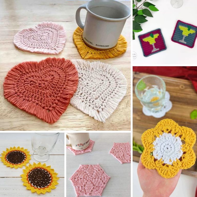 35 Fun & Free Crochet Coaster Patterns