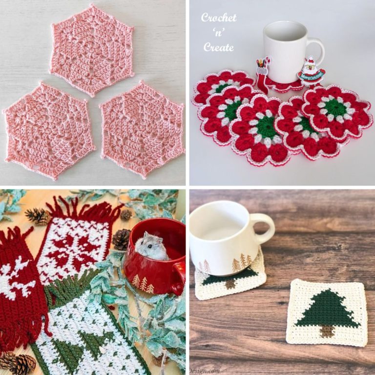 Christmas Crochet Coasters