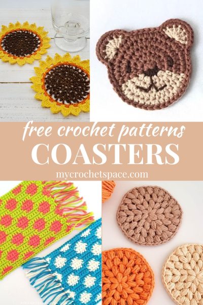 Crochet Coaster Pattern Collection, Design by GoldenLucyCrafts
