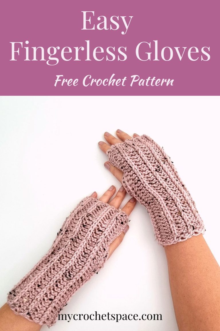 Tweed Crochet Hand Warmers - My Crochet Space