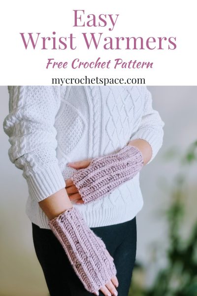 Tweed Crochet Hand Warmers - My Crochet Space