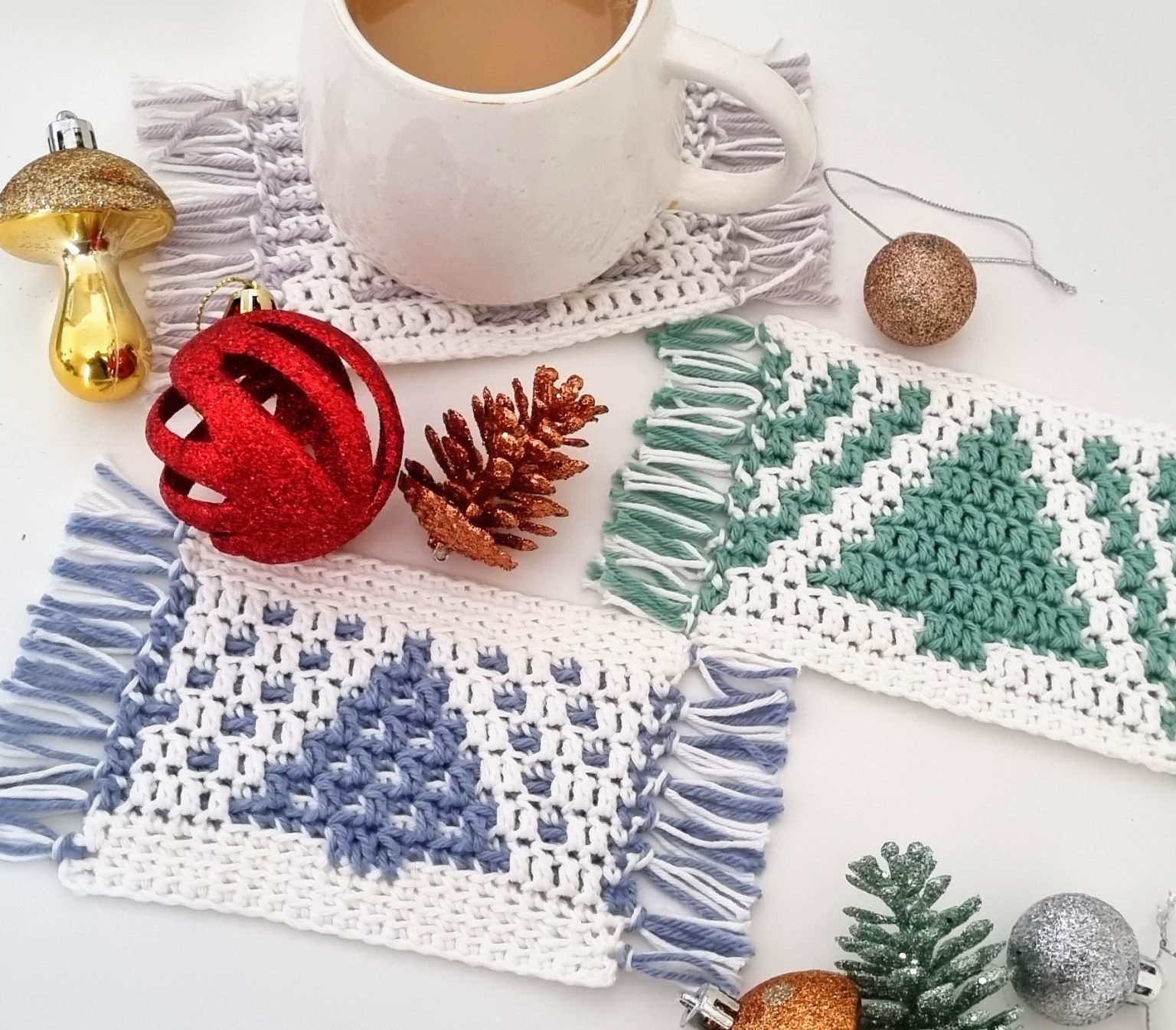 Crochet Snowflake Coaster Pattern - My Crochet Space
