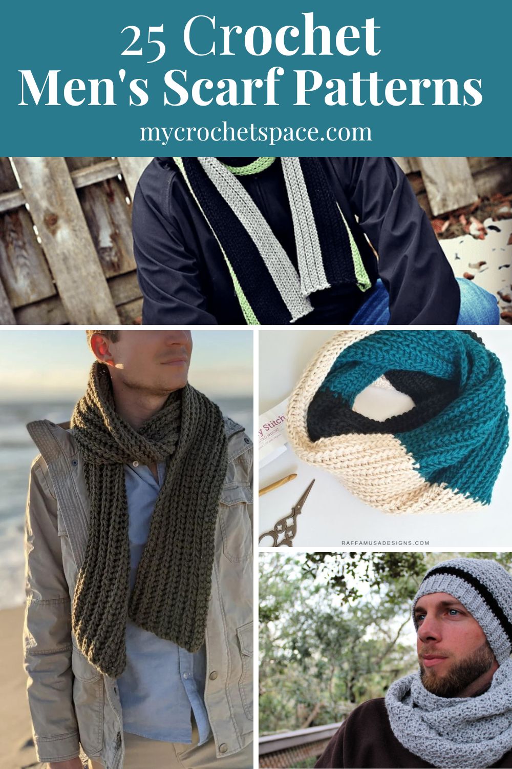 25 Crochet Men's Scarf Patterns - My Crochet Space