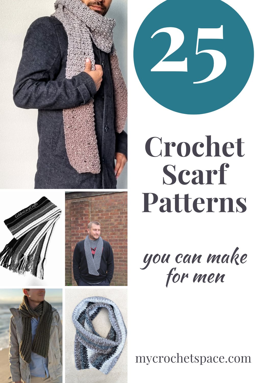 25 Crochet Men's Scarf Patterns My Crochet Space