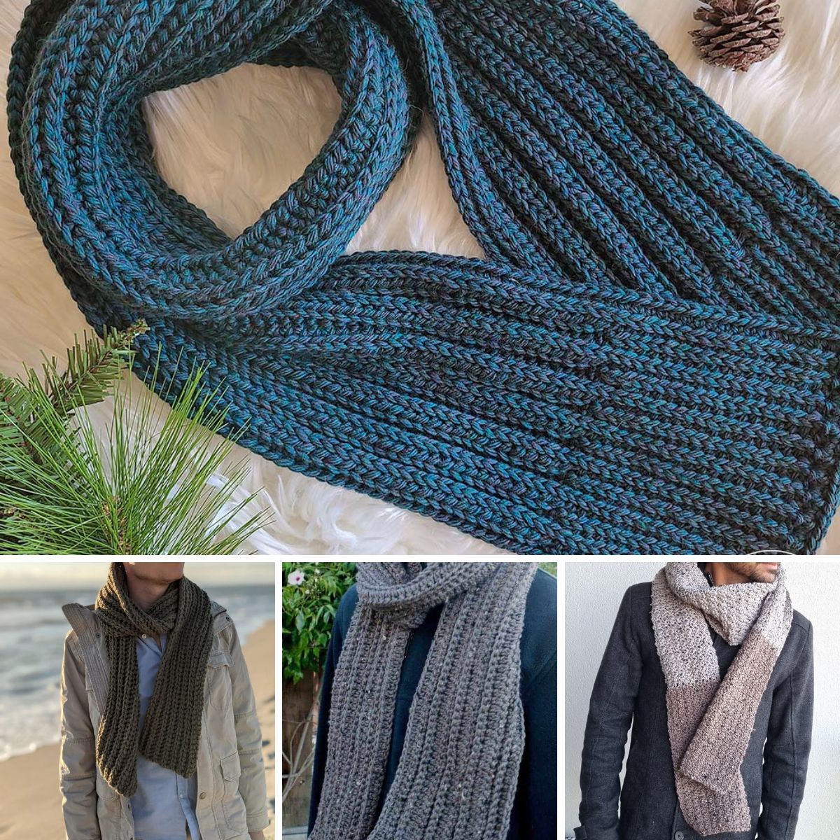Easy Knit-Look Free Crochet Infinity Scarf Pattern + Tutorial (Unisex)