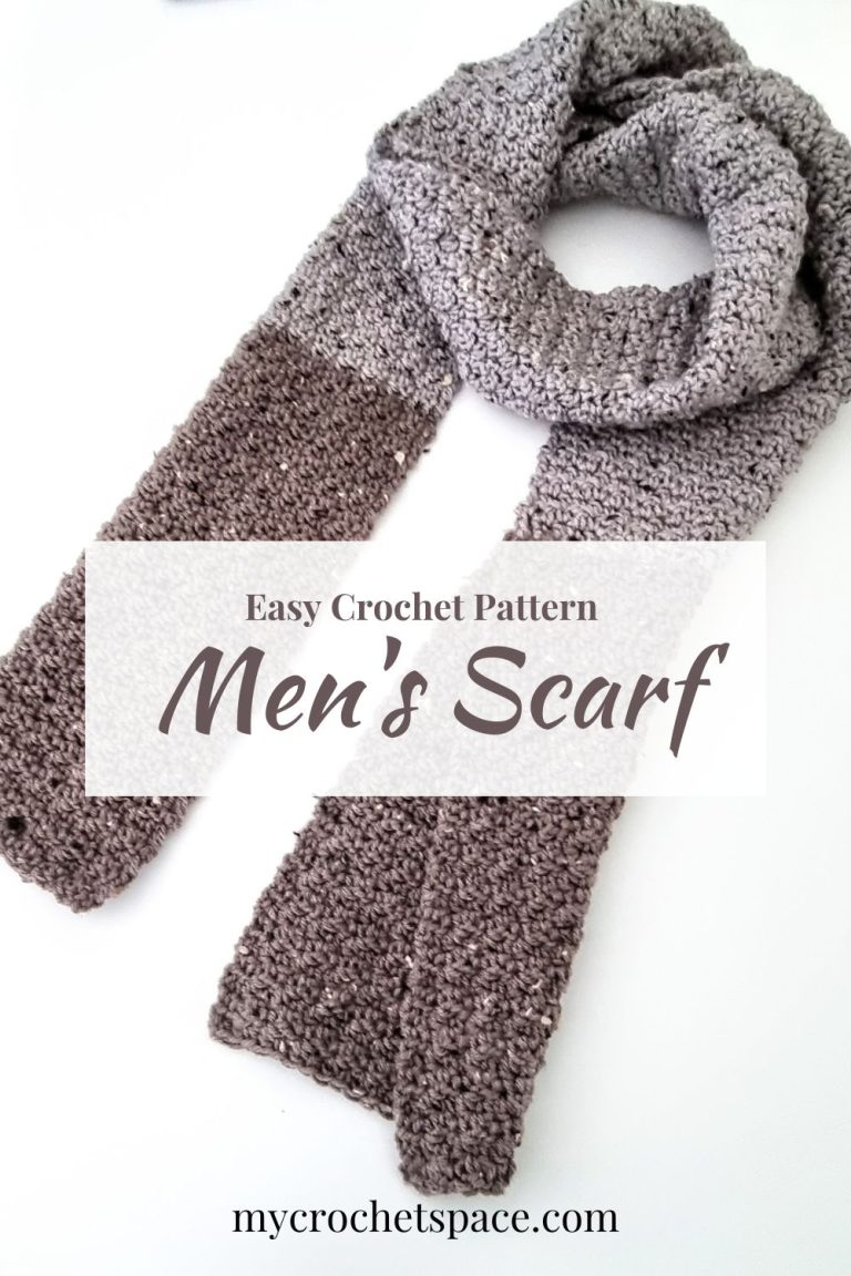 Tweed Men's Scarf Crochet Pattern - My Crochet Space